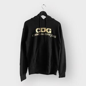 Comme Des Garcons CDG Golden Logo Hoodie 2010s size s